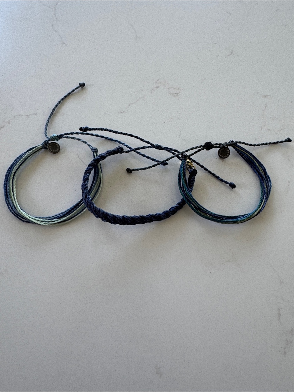 Pura Vita Adjustable Navy Blue Woven Bracelet Set NWOT ✨